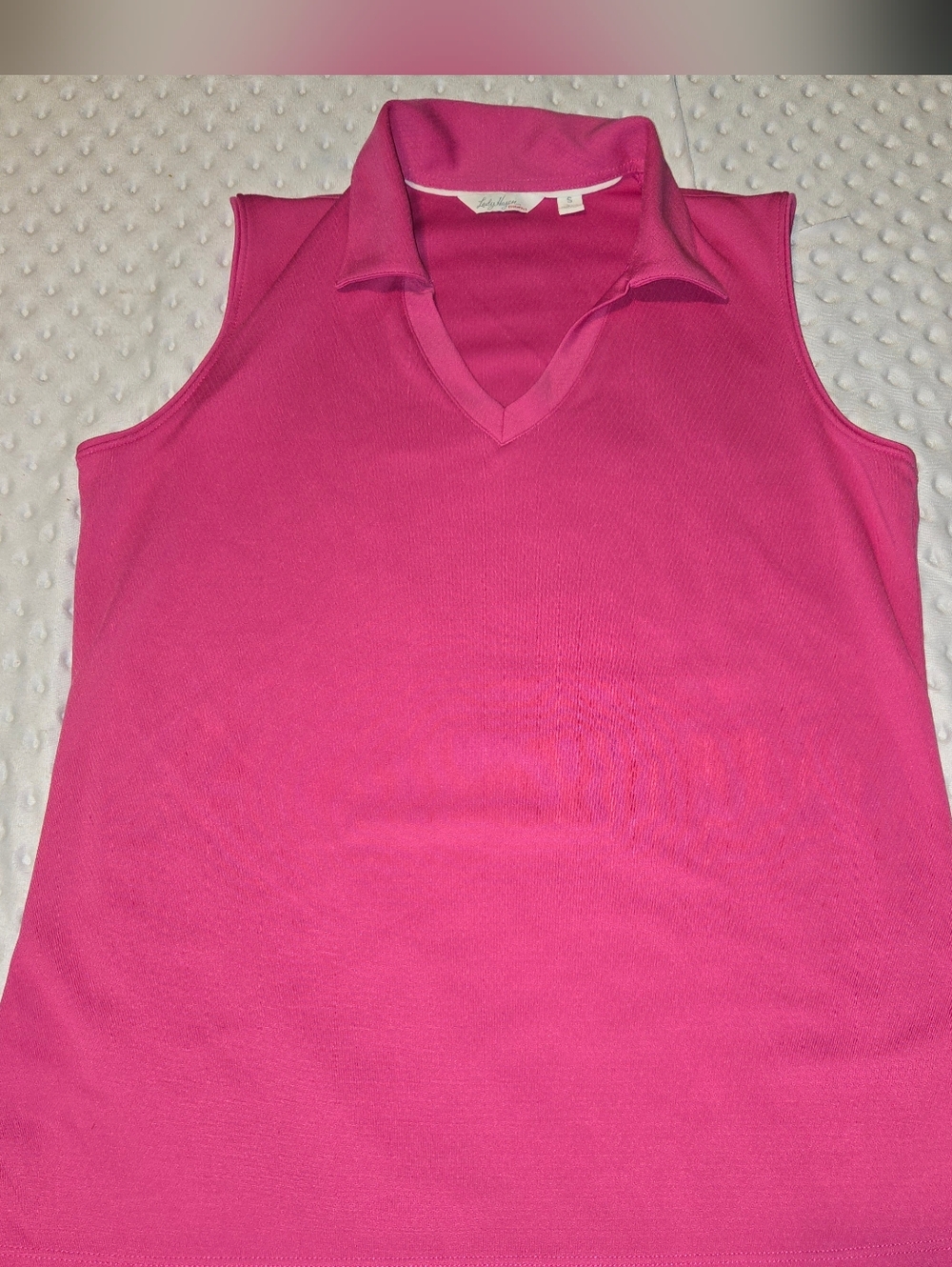Lady Hagen Golf Tennis Sleeveless collared V neck Shirt Women’s Size Small Pink‎
